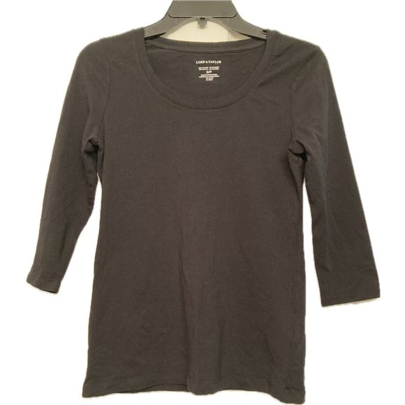 Black Scoop Neck Top NWOT - Picture 1 of 3